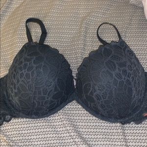 Gray Lace Victoria’s Secret Pink Push-up Bra